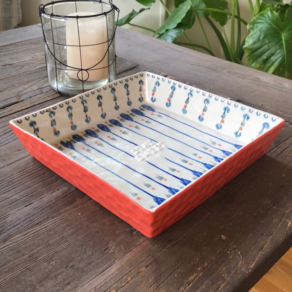 Anthropologie Daily Bakeware Ceramic Brownie Pan